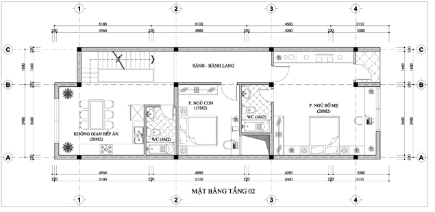 Thiết kế nhà kết hợp shop bán hàng trên đất 6 x18m